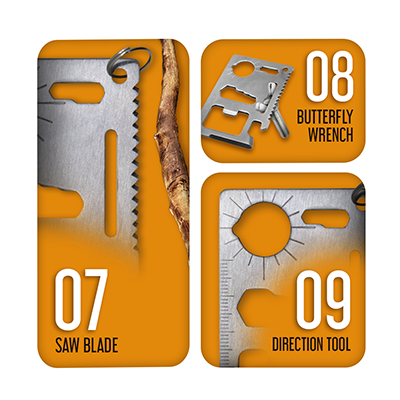 RAMBO 11-in-1 Survival Tool Kit