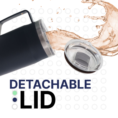 LOCK Stainless Steel Mug with Cover - 650ml