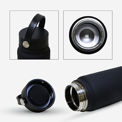 YOUNG Double Wall Stainless Steel Flask with Handle - 600ml