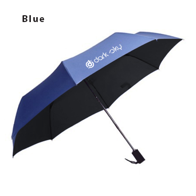 21″ Auto-Open Close 3 Fold Black Coated Umbrella