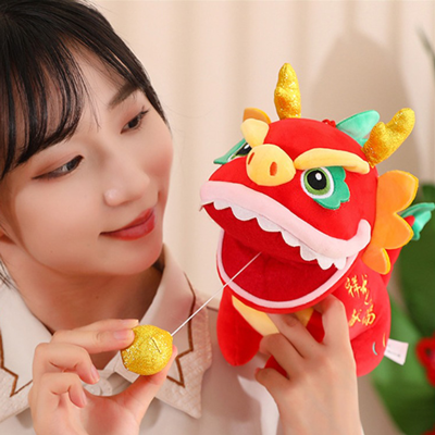 Dragon Shaped Soft Toy with Pulley
