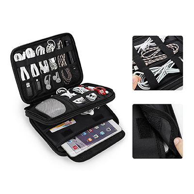 DUO Layer Travel iPad 10.8" Multi Gadget Pouch