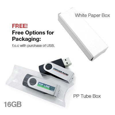 Metal Swivel Color Coated USB Flash Drive - 16GB