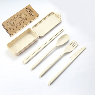 4-in-1 Colour Eco-Cutlery Set