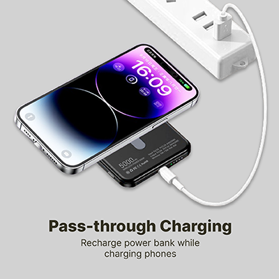 SLIM Magnetic 15W Wireless Power Bank - 5000mAh