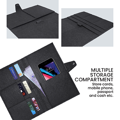 Felt Passport Multi-purpose Pouch with Pen Loop