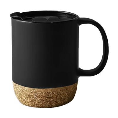 CORK 2 Tone Ceramic Mug with Cover – 400ml