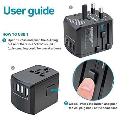 SWIFT Travel Adapter Triple USB and Type-C Charger