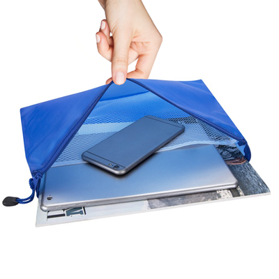 Frosted PVC Organizer with Net Divider – A4 Size