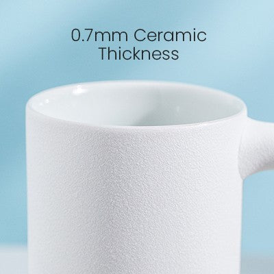 DESIGNER Ceramic Mug with Wooden Handle - 450ml