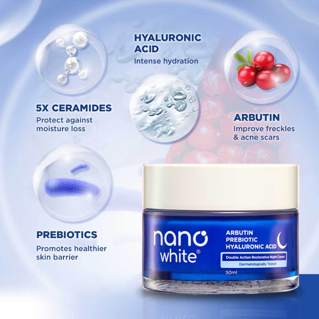 Nanowhite Double Action Restorative Night Cream Hydrating 50ml
