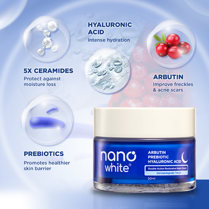 Nanowhite Double Action Restorative Night Cream Hydrating 50ml