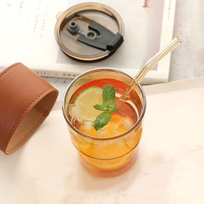 MONTE 2 Premium Color Glass Mug with PU Sleeve- 400ml