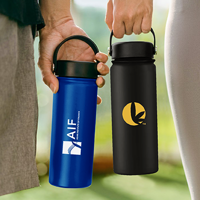 YOUNG Double Wall Stainless Steel Flask with Handle - 600ml