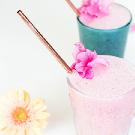 3-in-1 Rose Gold Cutlery and Straw Canvas Set