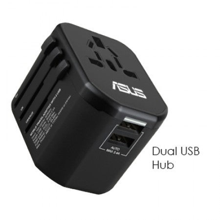 Premium Travel Adapter Dual USB Hub With Smart Charge 2.4A
