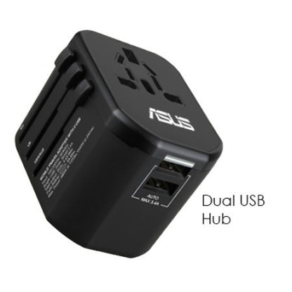 Premium Travel Adapter Dual USB Hub With Smart Charge 2.4A