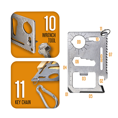 RAMBO 11-in-1 Survival Tool Kit