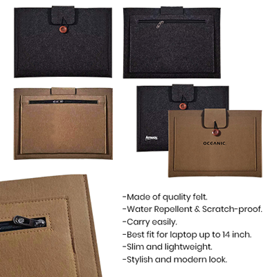15.4'' Wool Felt Seminar Pouch