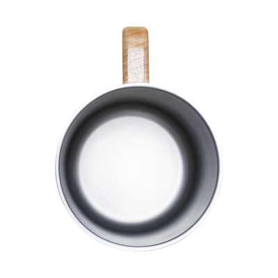 ASHLEY Wooden Handle Stainless Steel Mug – 400ml