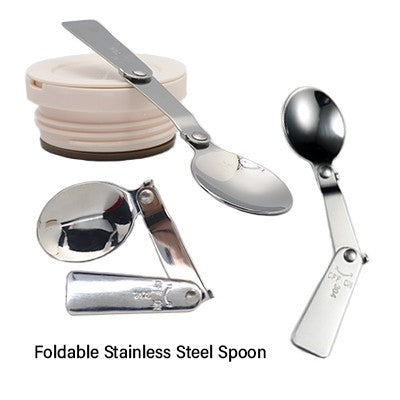 Stainless Steel Braised Thermos with Spoon - 600ml