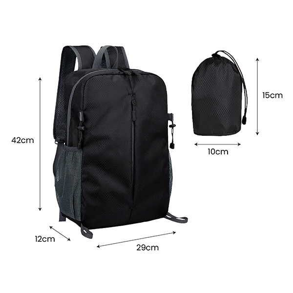 LIGHT Hiking Foldable Backpack with Pouch