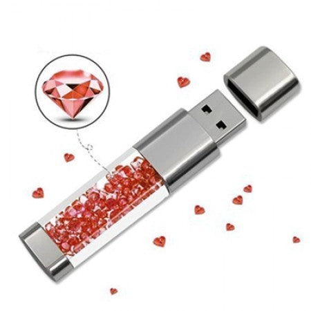 Rhinestone Crystal USB Flash Drive - 8GB