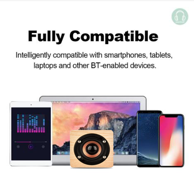 Mini Nelson Wooden Bluetooth Speaker - 400mAh Battery