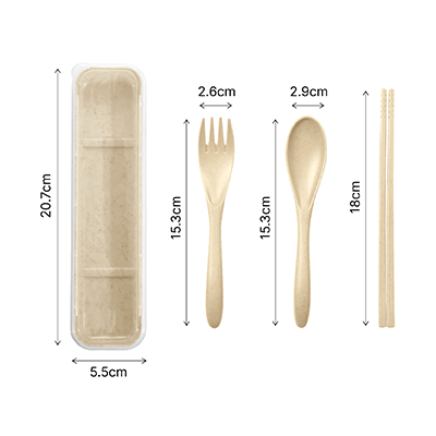 ECO Wheat 3-in-1 Cutlery Set
