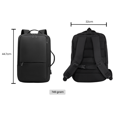 NERO 2 Way Travel Laptop Backpack with USB Port