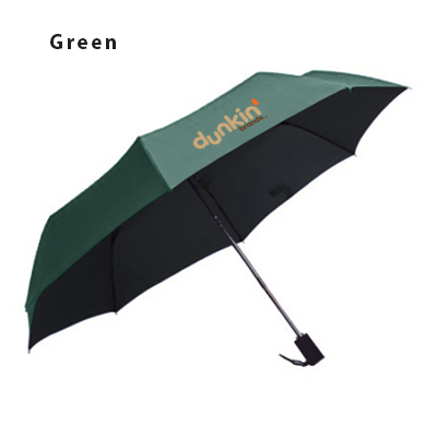 21″ Auto-Open Close 3 Fold Black Coated Umbrella