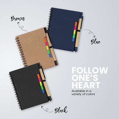 KRAFT Eco-Notebook with Pen