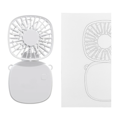POCKET Mini Foldable Fan with Lanyard - 300mAh