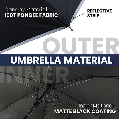 27" Auto-Open Inner Black Coated Reflective Strip Color Handle