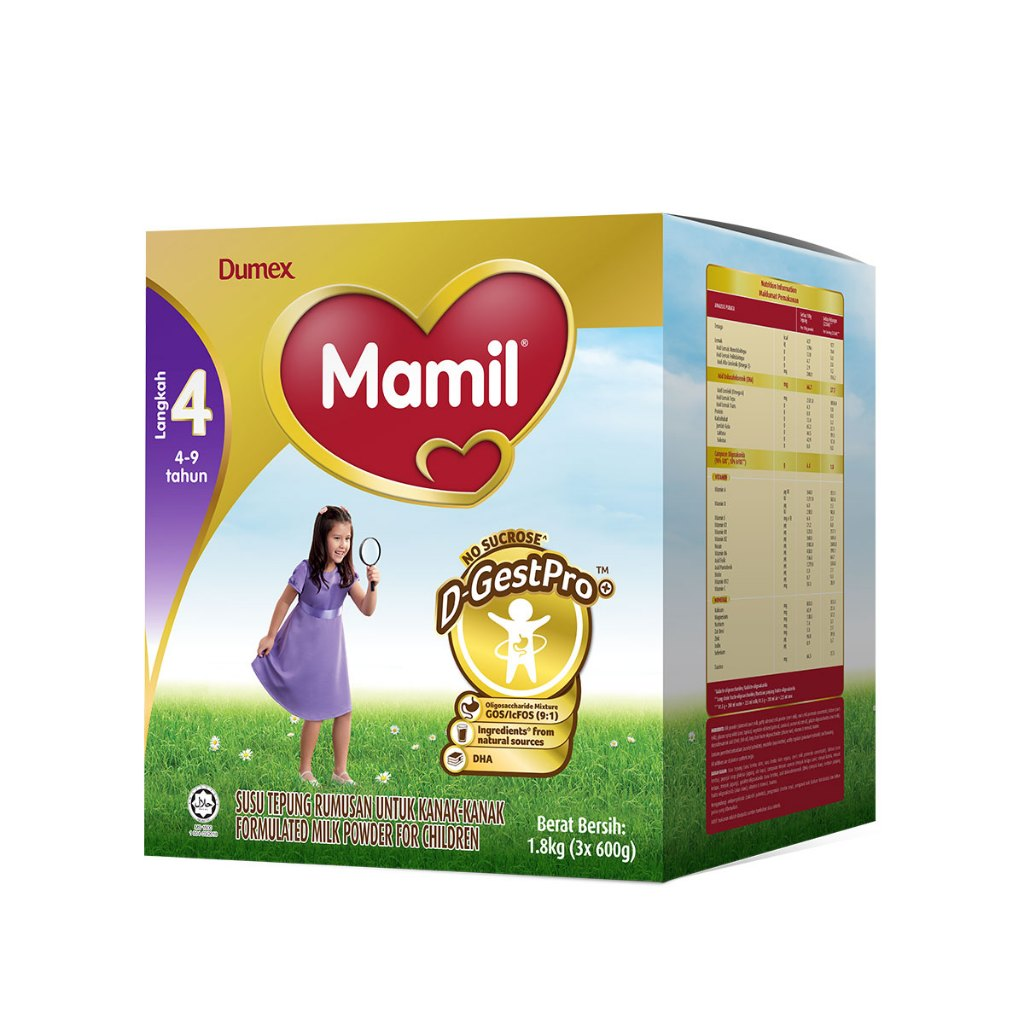 Dumex Mamil Langkah 4 Formula Susu Pembesaran 4-9 tahun