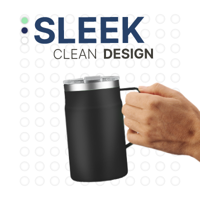 LOCK Stainless Steel Mug with Cover - 650ml