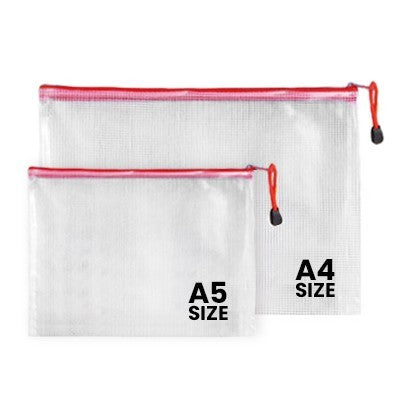 PVC Transparent Netting Pouch - A4 Size