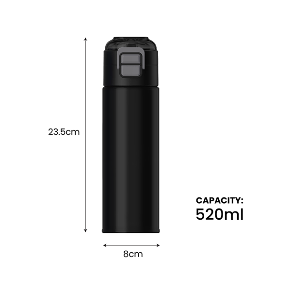 DUCK Dual Lid 316 S.Steel Bottle with Straw - 520ml