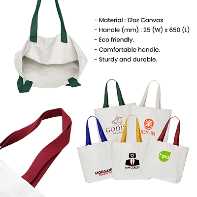 Duo Tone Canvas Bag Webbing Handle – 12oz (350x400x100)