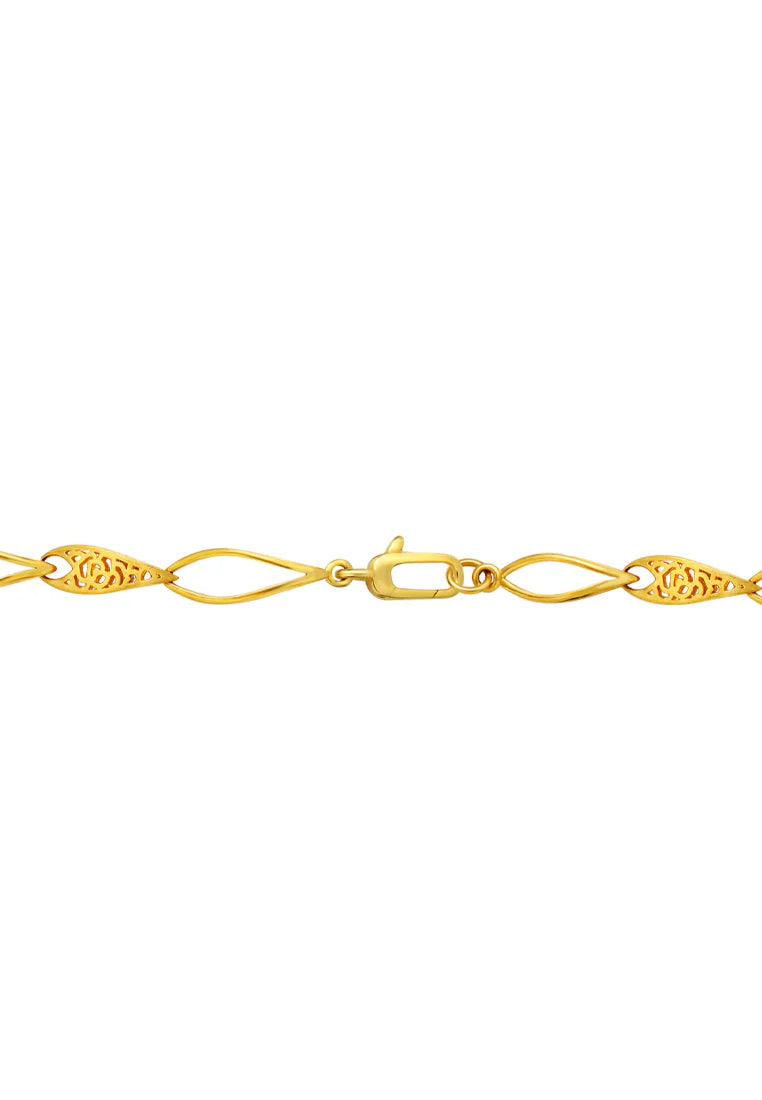 TOMEI Sri Puteri, The Mawar Series Bracelet, Yellow Gold 916