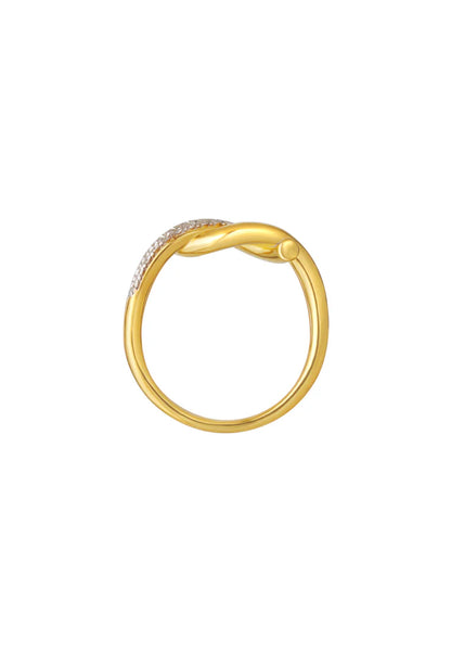 TOMEI Diamond Cut, The Simpulan Series Ring, Yellow Gold 916