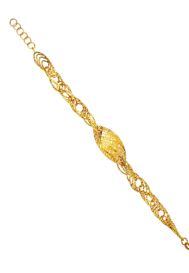 TOMEI Lusso Italia Ayu Collection Bracelet, Yellow Gold 916
