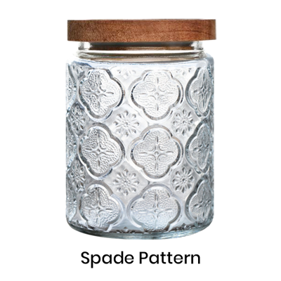 Wooden Lid Glass Canister - 700ml