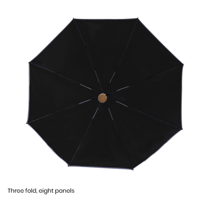 21'' Auto Open-Close 3 Fold Umbrella with Wooden Handle