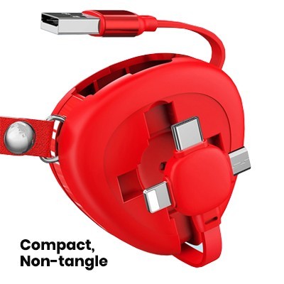 BLISS 3-in-1 Retractable USB Fast Charging Cable