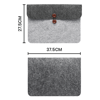 15.4” Duo Tone Felt Sleeve Pouch