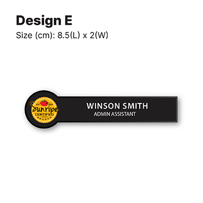Black Acrylic Name Tag with Magnetic Back