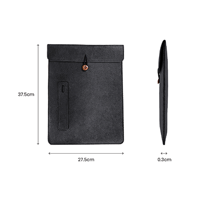 15.4″ Felt Tablet Document Sleeve with Pen Holder