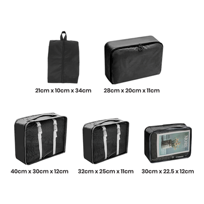 5-In-1 Polyester Travel Organizer Set