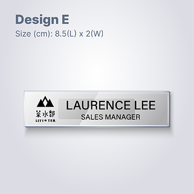 Transparent Acrylic Name Tag with Magnetic Back